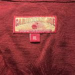 Caribbean Joe VTG 90s‎  Red Palm Tree Print Button Down Shirt Womens XL Blouse Photo 2