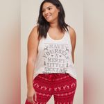 Torrid Slub Cream Christmas 'Merry Cocktail' Graphic Sleep Tank Top - size 1 Photo 8