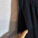 Uniqlo Navy Blue High waisted Gathered Wide Leg Pants Casual Simple Size M Photo 2
