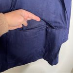 Cupcakes and Cashmere Linen Blend Open Blazer Navy Size Large Blue Photo 3