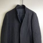 Kuro Japan Wool Coat Size 2 Black Large Pockets Unisex Button Up Japanese Cupro Photo 3