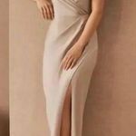 BHLDN Freya Satin Charmeuse Bridesmaid Dress in Champagne Sz 2 NWT Anthropologie Photo 0