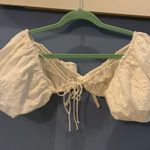 For Love & Lemons White Eyelet Crop Top Photo 1