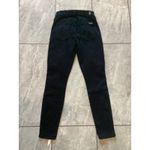 7 For All Mankind Black Moto Skinny Jeans Zipper Detail Women's Size 25 Photo 2
