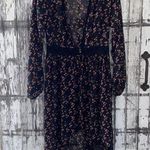 Xhilaration  black floral sheer long duster Photo 0