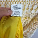 Tiana B Dress S Yellow Lace Overlay Mini Bodycon Retro Cottagecore Feminine Mod Photo 5