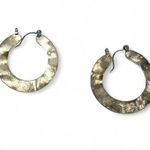 Artisan Silver Hoop Earrings Handmade Hoop Statement Hammered Jewelry Photo 0