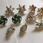 Lot Of 5 Vintage Costume Clip On Earrings Clip Photo 0