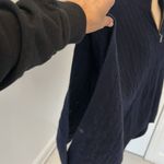 Evelyn Grace Cashmere Quarter Zip Navy Poncho Size undefined Photo 2