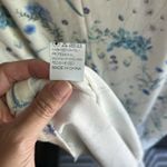 WBQ Floral Nightgown/PJ Short Sleeve‎ Sleepwear Dress Size Sm Pockets NWT White Photo 7