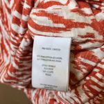 Joie Soft  Ruched Aztec Tribal Sleeveless Racerback Dress Orange White Small Photo 5