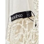 Boohoo  Open Crochet Split Leg Beach Cover-Up Maxi Dress White Women's Size Small Photo 5