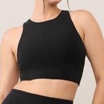Athleta  black conscious crop bra top large Photo 0