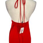 K Too Halter High Leg Slit Jersey Maxi Dress Red Size Large NWT Photo 7