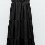 ZARA  tiered poplin maxi dress Photo 0