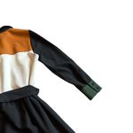 Chinti & Parker Long Sleeve Color Block Dress Knee Length w/ Belt Size 4 Women's Black Photo 9