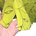 Sag Harbor  Lime Green Button Down Decorative Blouse Photo 1