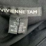 Vivienne Tam  Vintage Black Houndstooth Trimmed Pencil Skirt Photo 5