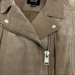 Lamarque Edusa Leather Zipper Vest Jacket Tan Khaki Moto Western Size S Photo 6