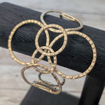 Vintage Bracelet Chunky Gold Tone Circles Photo 0