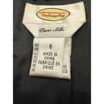 Talbots  Womens Pure Silk Black & White Geometric Print Skirt Size 6 Rope Chain Photo 2