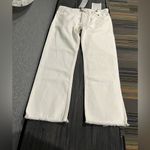 NWT NILI LOTAN Boyfriend Fray Hem Pants Jeans White 6 Photo 2