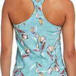 Calia by Carrie  Underwood Blue Floral "Garden Gate" Fitted Move Tank Top Shirt Photo 2