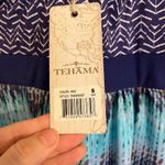 Tehama Tank Racerback Dress Stretch Strap Midi Turquoise Navy Fit Flare, Size S Blue Photo 4