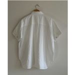 Madewell  Denim Short Sleeve Shirt in White, Size Large Photo 9