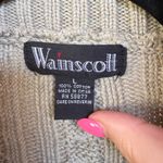 Vintage Cableknit Sage Green Sweater Collared Cozy Preppy Cabin Winter Large Photo 5