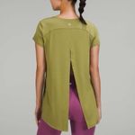 Lululemon  Modal Open Up Tie Back T-Shirt Bronze Green 12 Photo 1