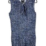 DKNY  Blue Black Speckled Pleated Sleeveless Dress 10 Photo 0