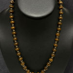 Vintage Womens chunky tiered wooden beaded lariat rope necklace beachy islander Brown Photo 0