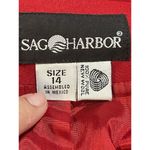 Sag Harbor  Blazer Jacket Women's 14 Red‎ 100% Wool Button Pockets Lined D-338 Photo 5