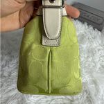 Coach y2k 2006 Vintage F06044 Lime Green Jacquard Shoulder Bag Photo 5