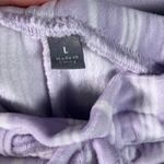 Berkley Jensen Purple Lounge Pajama Set Size L Soft Fleece Stripe‎ Bottoms Size L Photo 5