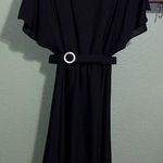 Vintage black dress with belt Melissa Petites • modest dress • black wedding Photo 0