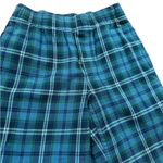 Aritzia Tna Tartan Plaid Wide Leg Pants Mid Rise Size Small Green Photo 6
