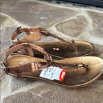 CORDANI Sarino gold braided Italian leather sandals 37 / 6.5 toe thong flats Photo 4