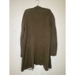 H by Halston Open Front Cardigan Sweater Olive Green EUC Sz M Cotton Blend Photo 6