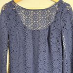 Lilly Pulitzer Topanga Crochet Mini Dress Womens XS Navy Knit Resort Wear Preppy Photo 6