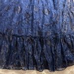 Miami NWT Mi Ami Navy & Black Floral Lace Ruffle Tier Midi Dress – Size Small Photo 10