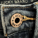 Lucky Brand  lace design denim bermuda shorts blue size‎ 00 Photo 3