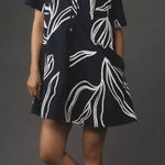 Anthropologie by  The Pollie Navy Short-Sleeve‎ Swing Tunic Mini Dress Size XS Photo 0