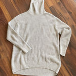 J.Crew  Cotton Cashmere Oversized Turtleneck Long Tail Knit Sweater Photo 0