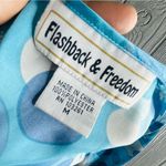 Vintage 90s flashback & freedom tunic shirt dress funky 70 style costume cosplay Blue Size 10 Photo 4