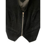 Charlotte Russe Vintage 90's  Genuine Leather Black Vest Women's Size Large Photo 3