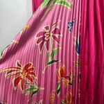 Fate Dress Women S Pink Contrast Pleated Tie Waist Floral Long Sleeve Spring Photo 4