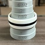 Black White Striped Mod Two Tone Resin Bangle Bracelet Photo 3