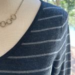 Smartwool  Merino Wool Blend V-neck Grey Stripe Sweater, Small, Like New Photo 7
